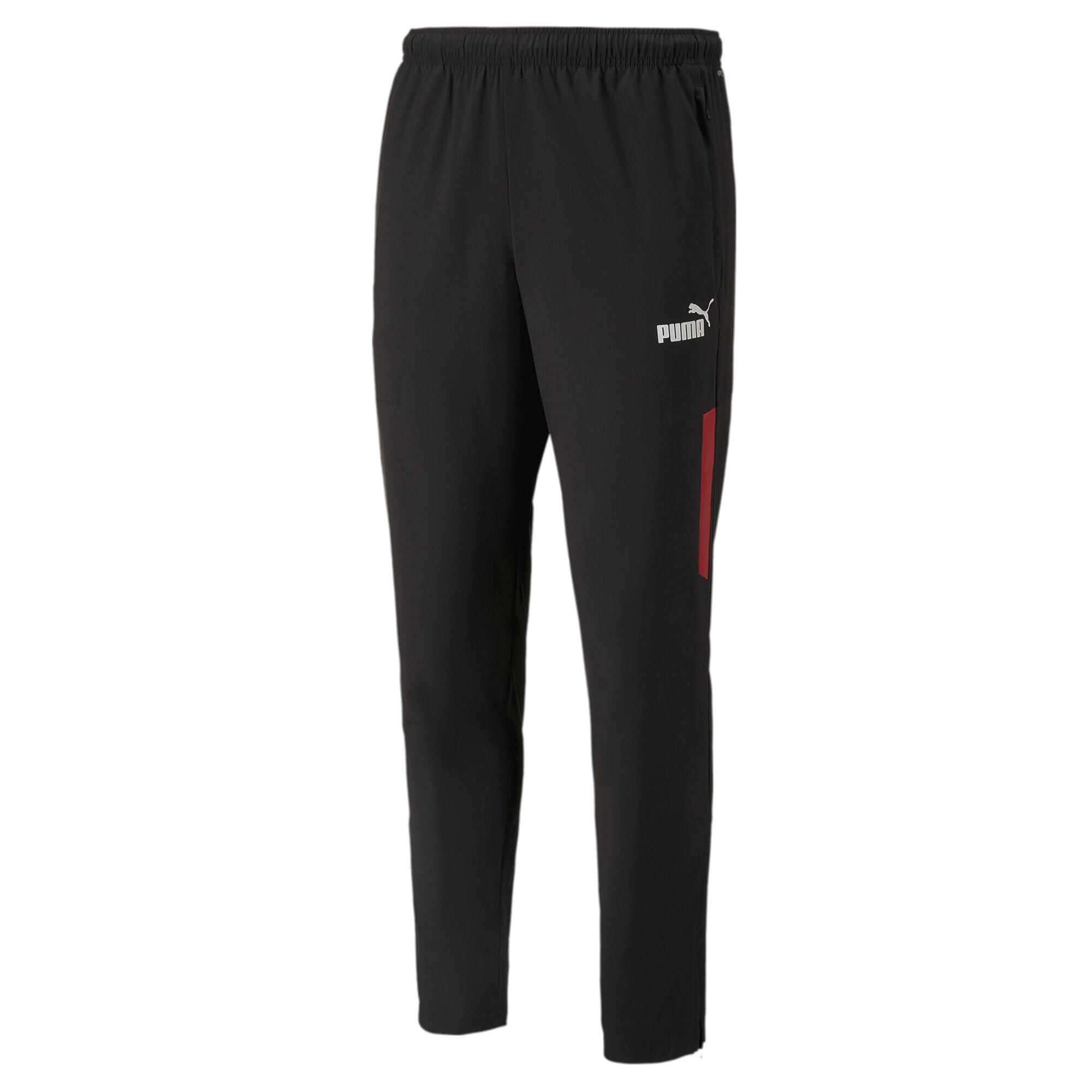 Puma - Pantalon De Foot Tissé Avant-match A.c. Milan Homme Puma - Pantalons - Noir|rouge - 38 S - Decathlon