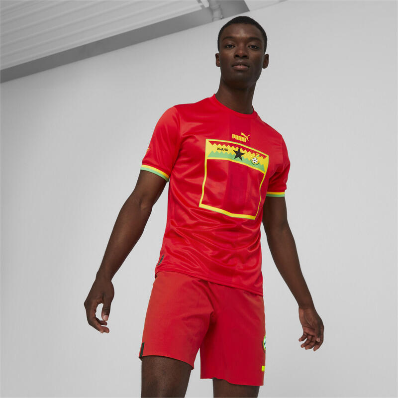 Ghana 22/23 Replik Auswärtstrikot Herren PUMA Red Dandelion Yellow