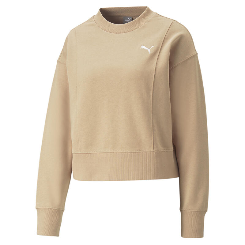 Sudadera de entrenamiento Puma Her Crew dusty Tan Mujer-673109-89