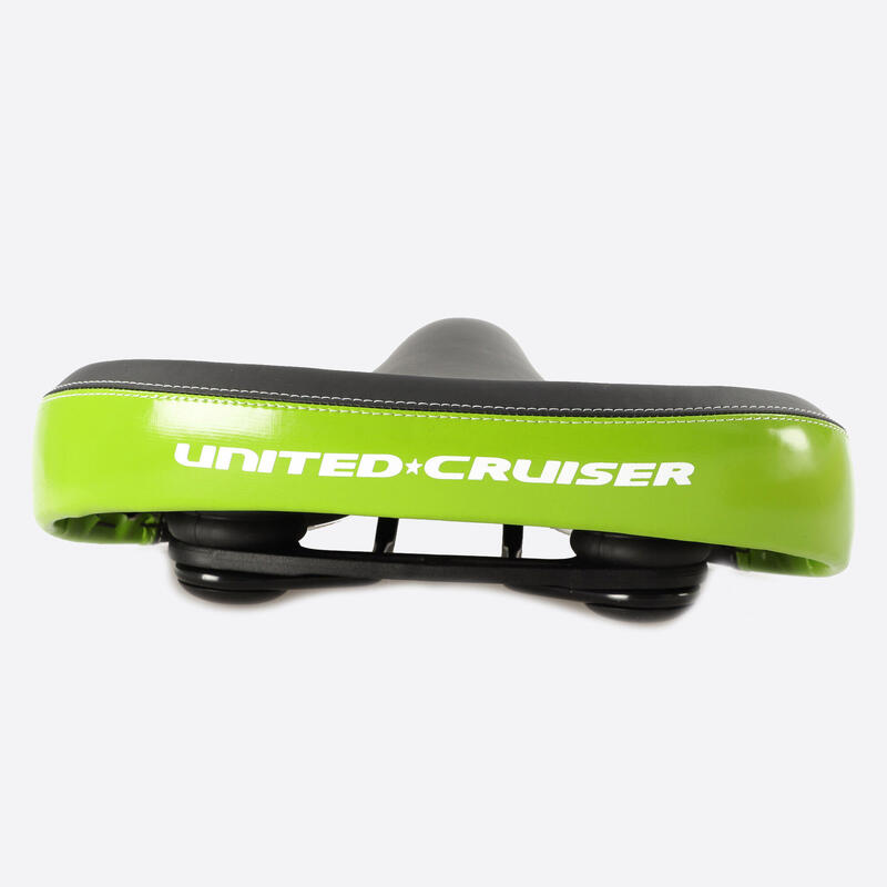 Selle XL Confort Beach Cruiser bi-ton Noir et Vert