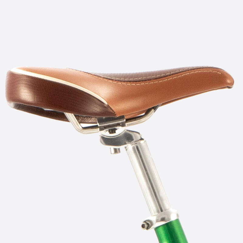 Selle et poignées en Cuir pleine fleur 'Bourbon Cognac'