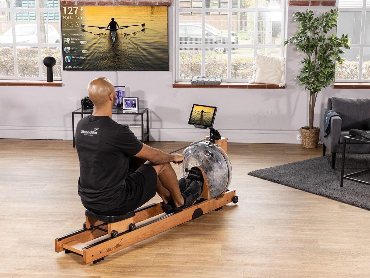 Rameur à eau Lykke - en bois - Connecté - Max. 150 kg - 6 niveaux de résistance 5/9