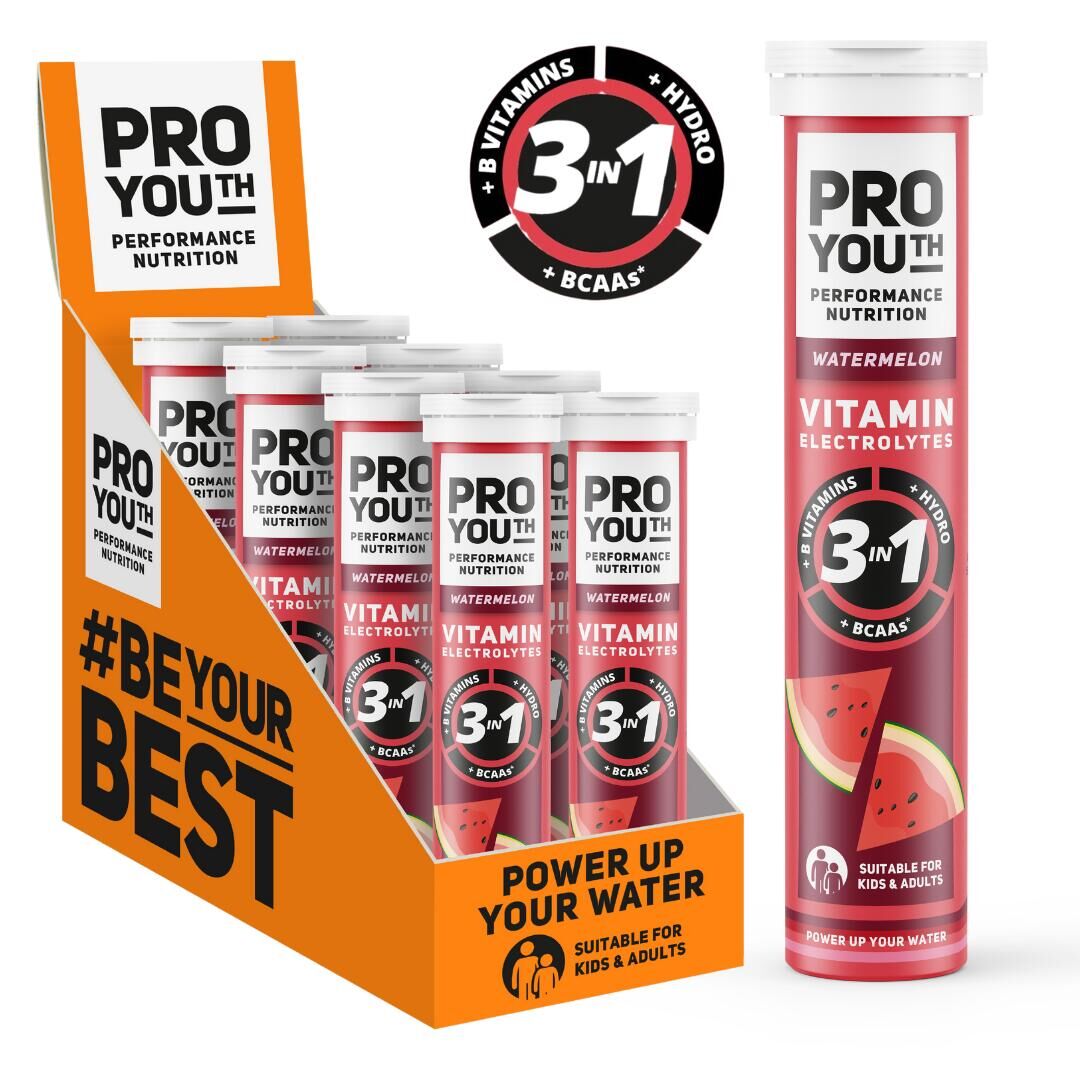 PROYOUTH 3 in 1 Vitamin Electrolytes with BCAAs MULTIPACK - Energy (20x8) 160