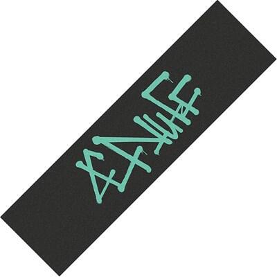 ENUFF SKATEBOARDS Logo Skateboard Griptape - Tag - Size: 33inch x 9inch, Style: Black/Green