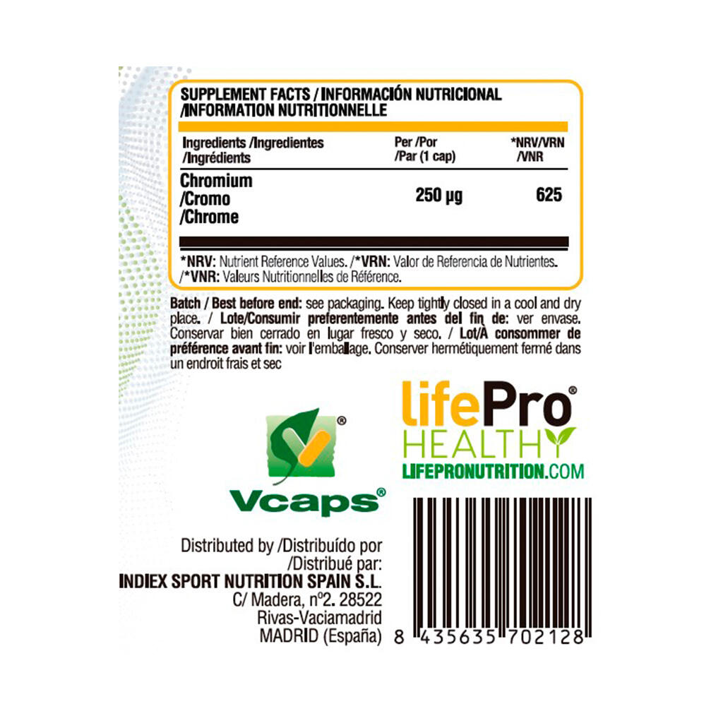 sales minerales Life Pro Picolinato de Cromo 120 Caps 3/4