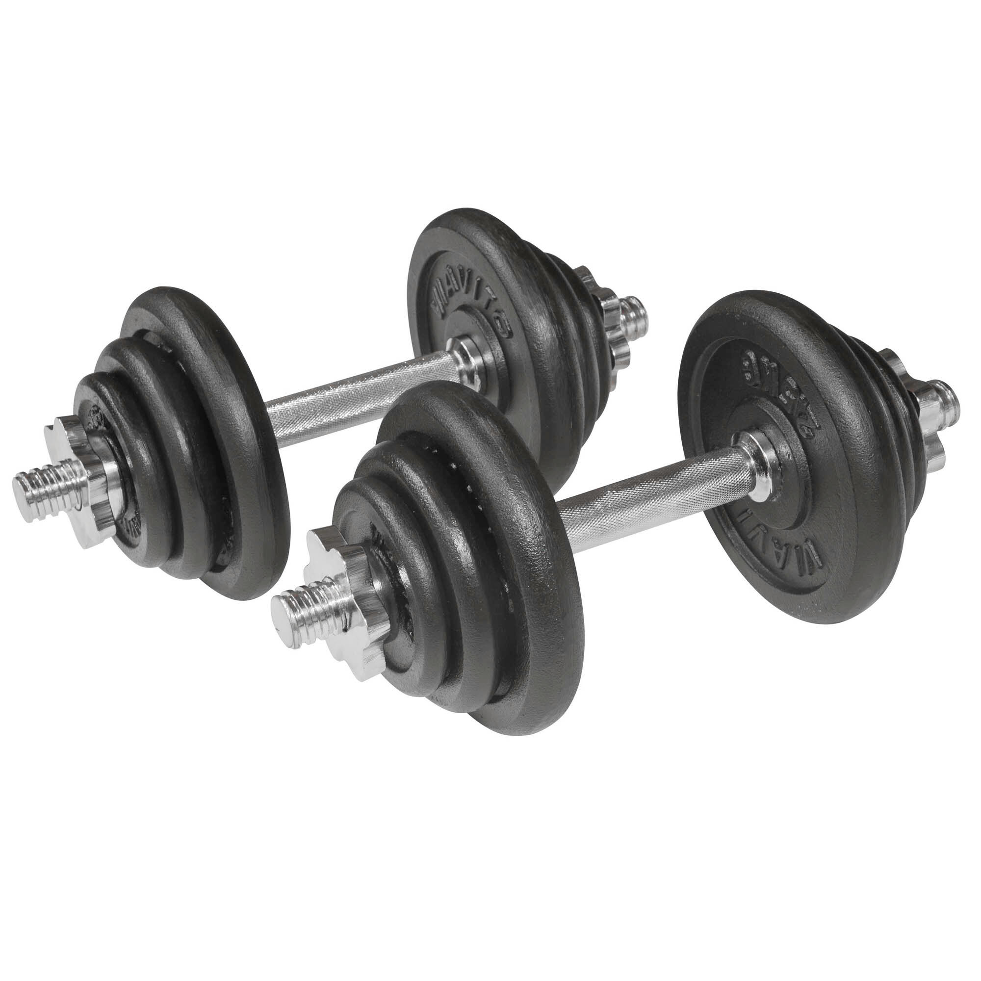 Viavito 20kg Black Cast Iron Dumbbell Set 2/3