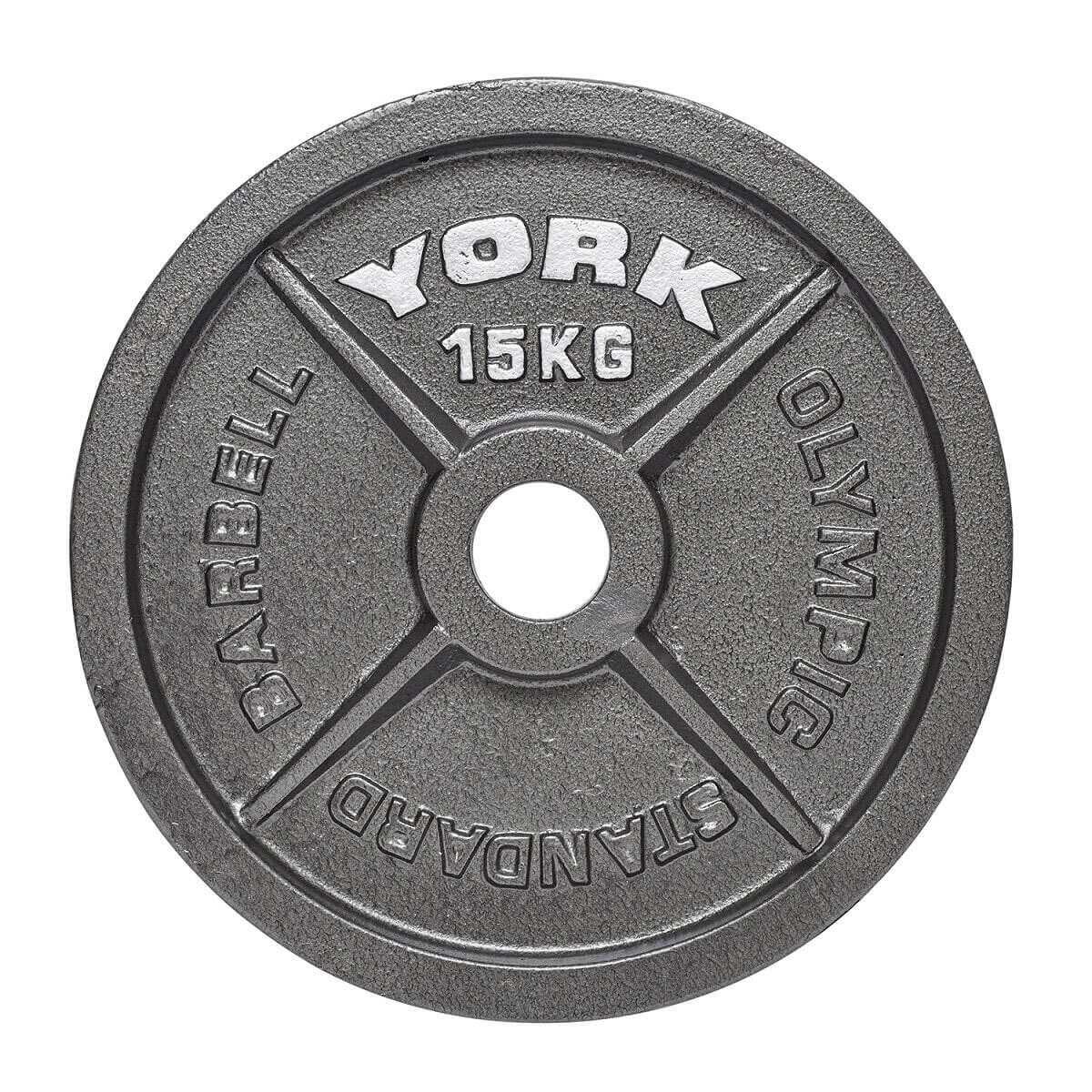 York Olympic Cast Iron Weight Plate 1 x 15kg 1/1