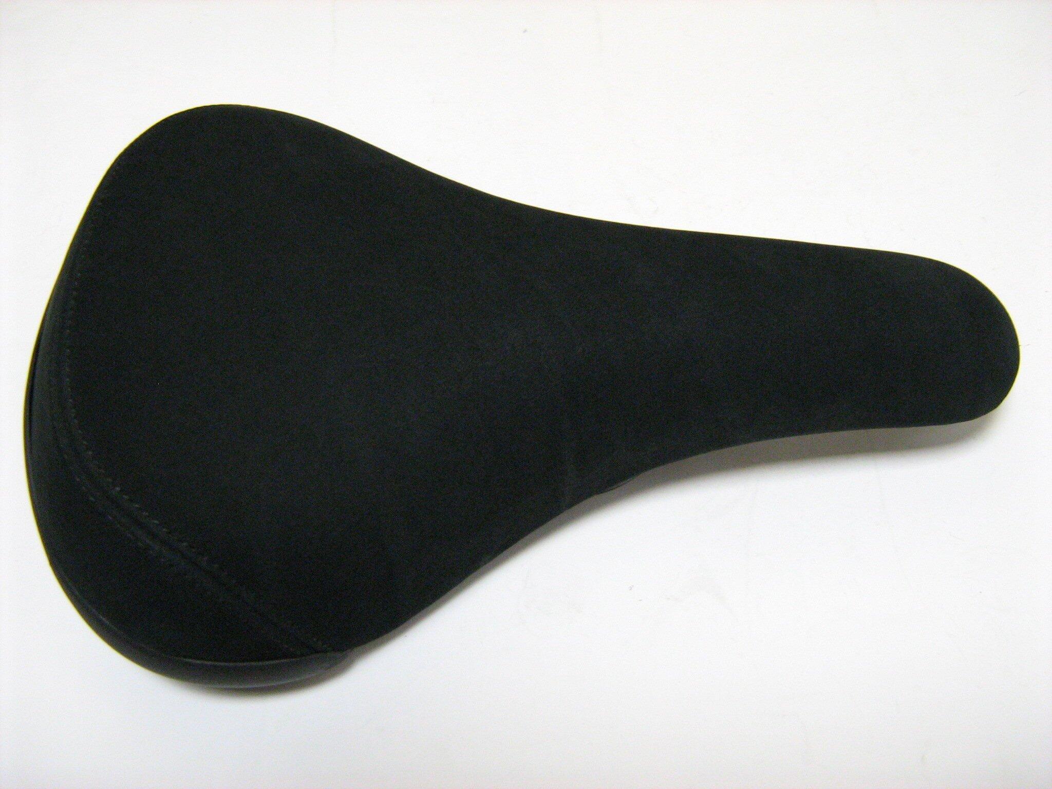 VELO Bicycle Seat Wheelie Cruiser Commute for MTB BMX Bikes - BLACK SUEDE SADDLE