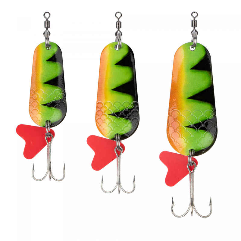 Blinker Raubfisch Angeln Löffelblinker Set Barsch Neon Dekor