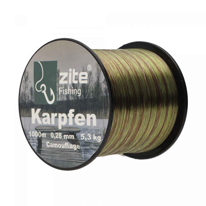 Karpfenschnur Monofil Camouflage 0,28mm 1000m Spule