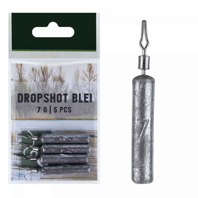 Dropshot Angelblei Grundblei Stabblei 7 g 5 Stück Set