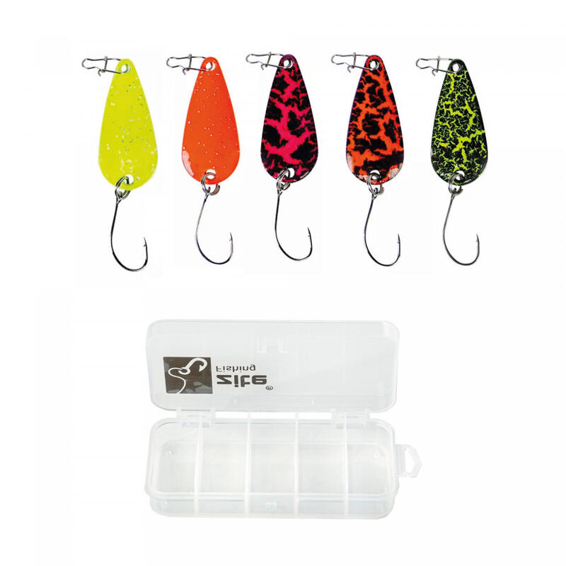 Forellenblinker Neon 5er Set 3 cm 3 g