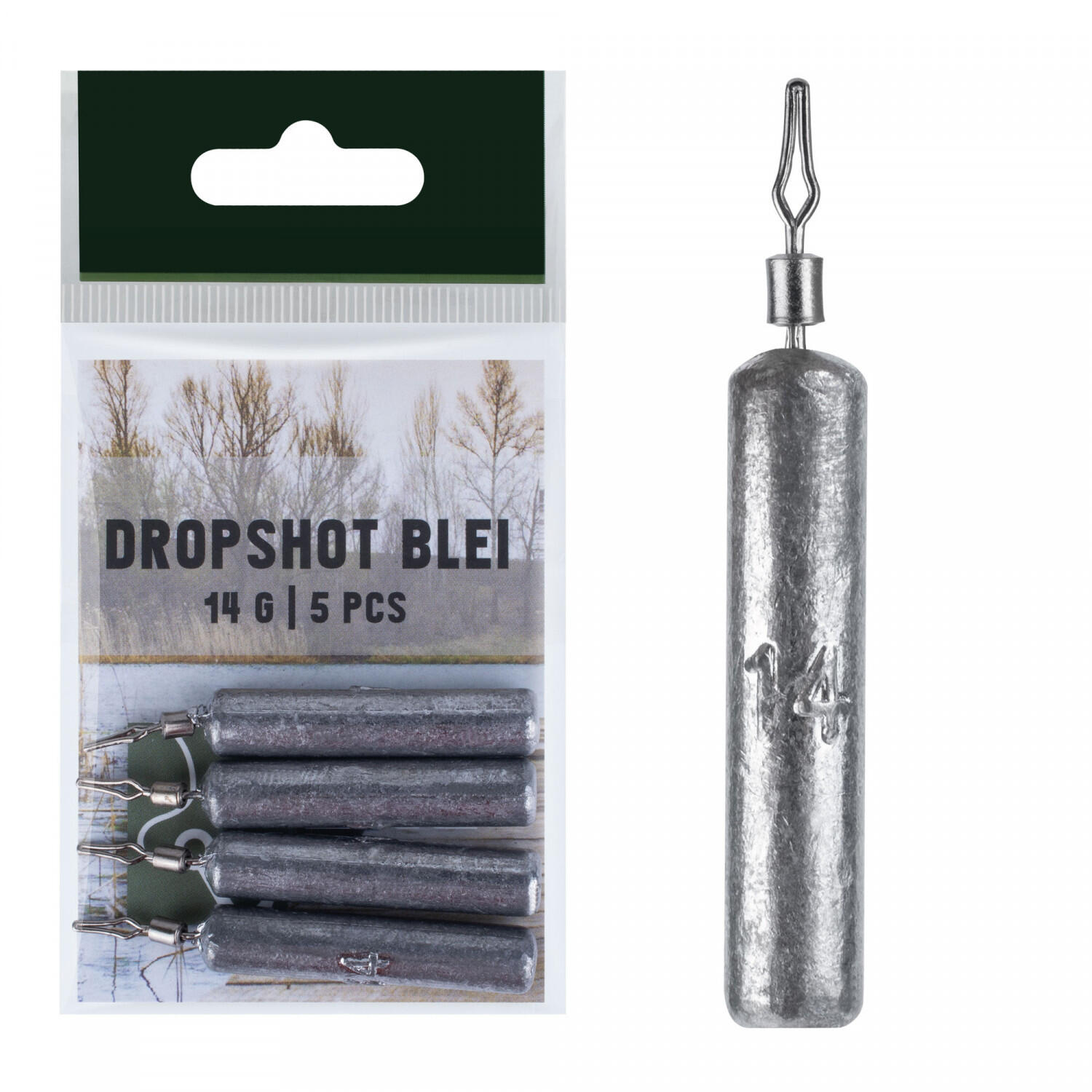 ZITE Dropshot Finesse Angelblei 14 g 5 Stück Set