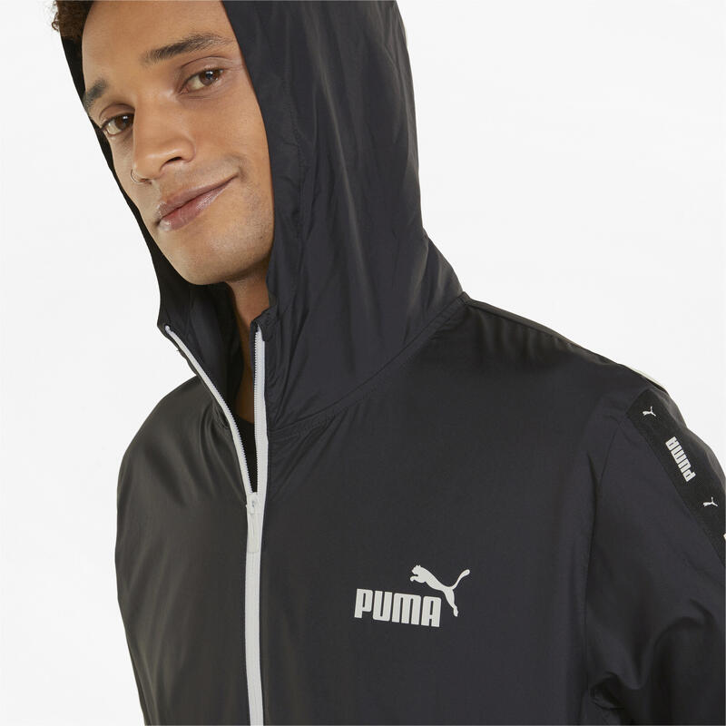 Bunda Puma Ess Tape Windbreaker, Černá, Muži