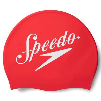 Siliconen dop met speedo-logoplaatsing - speedo rood/wit