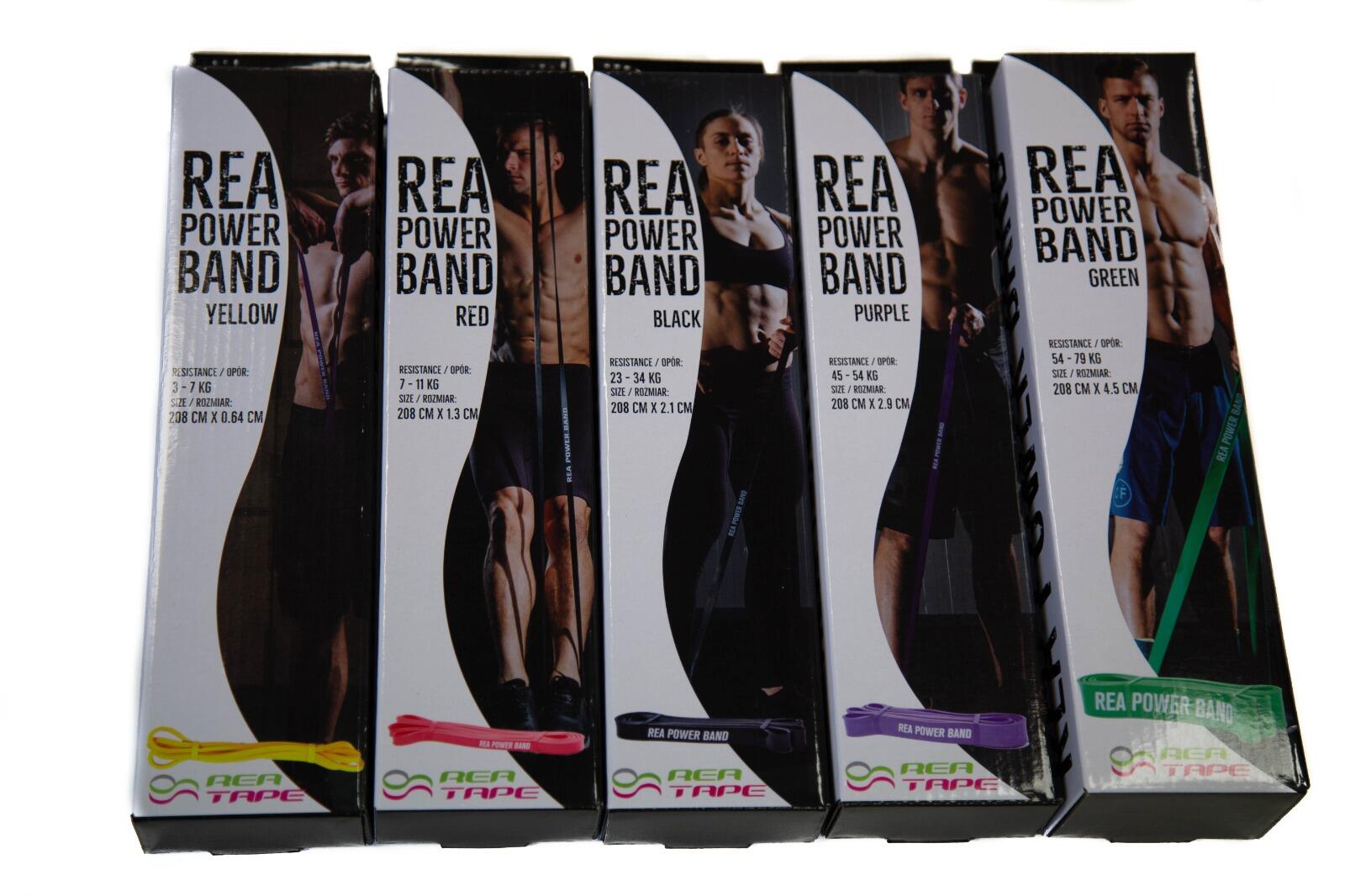 Guma oporowa do ćwiczeń REA TAPE Power Band, opór 23-34 kg 3/5