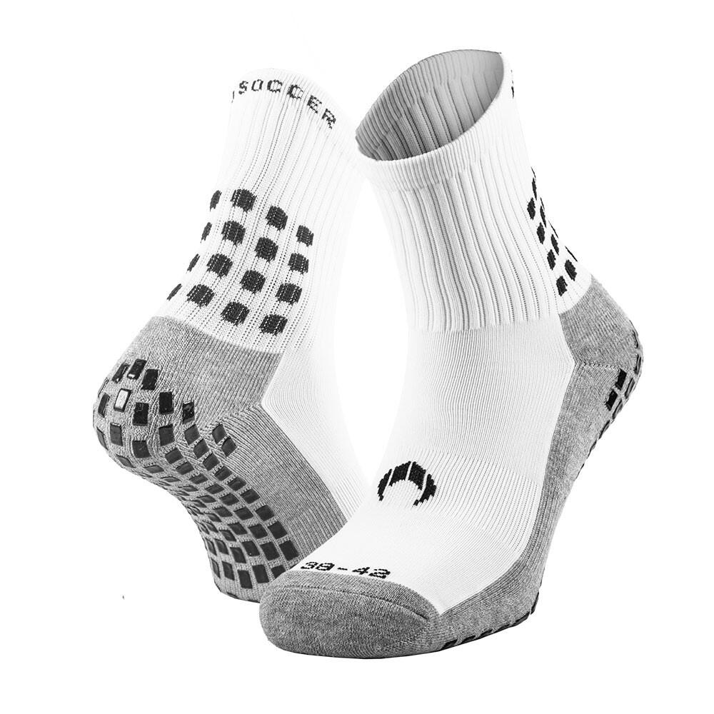 Ho Soccer - Chaussettes Blanches Antidérapantes - Chaussettes - Blanc|gris|noir - 38/41 - Decathlon