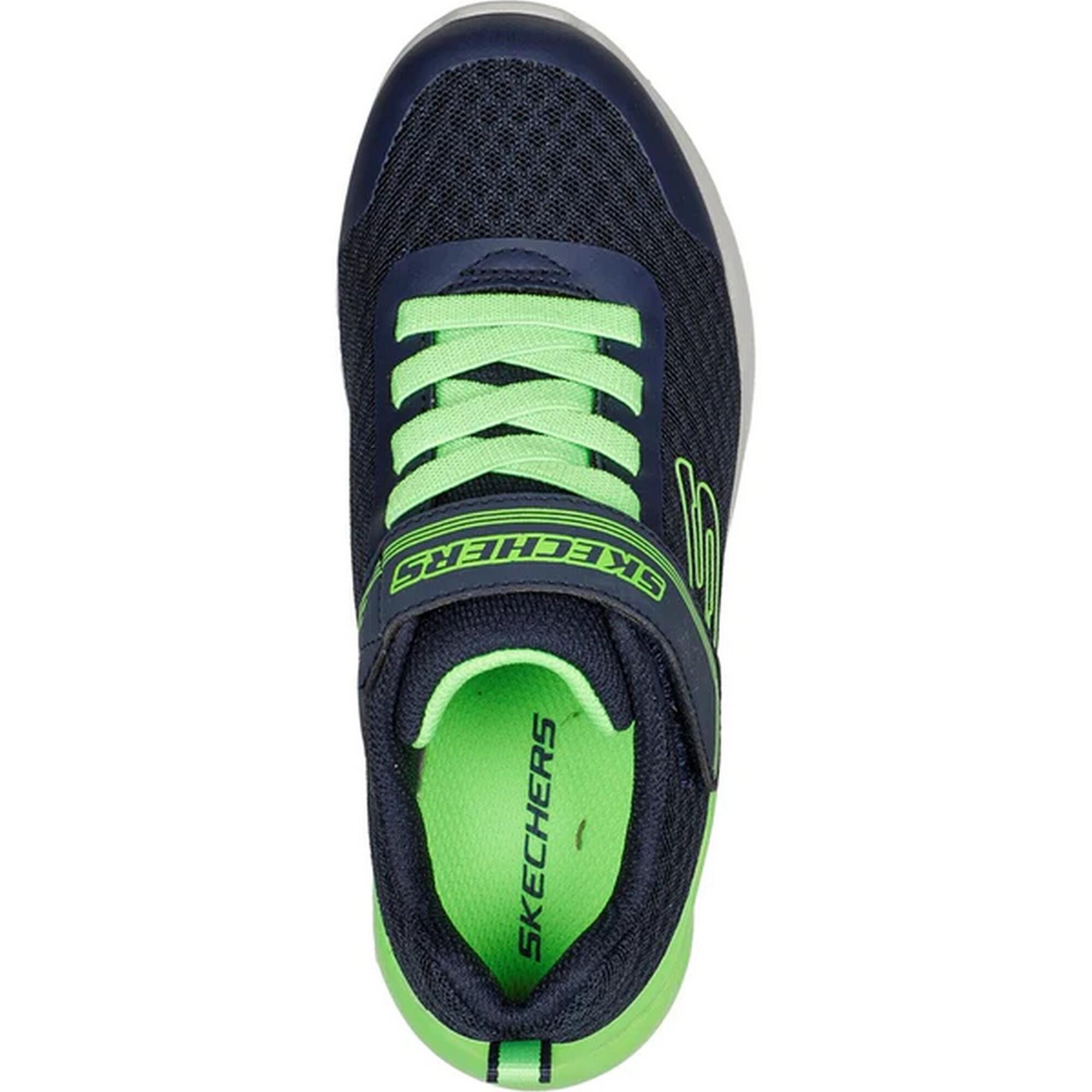 Boys Microspec Max Torvix Trainers (Navy/Lime) 4/5