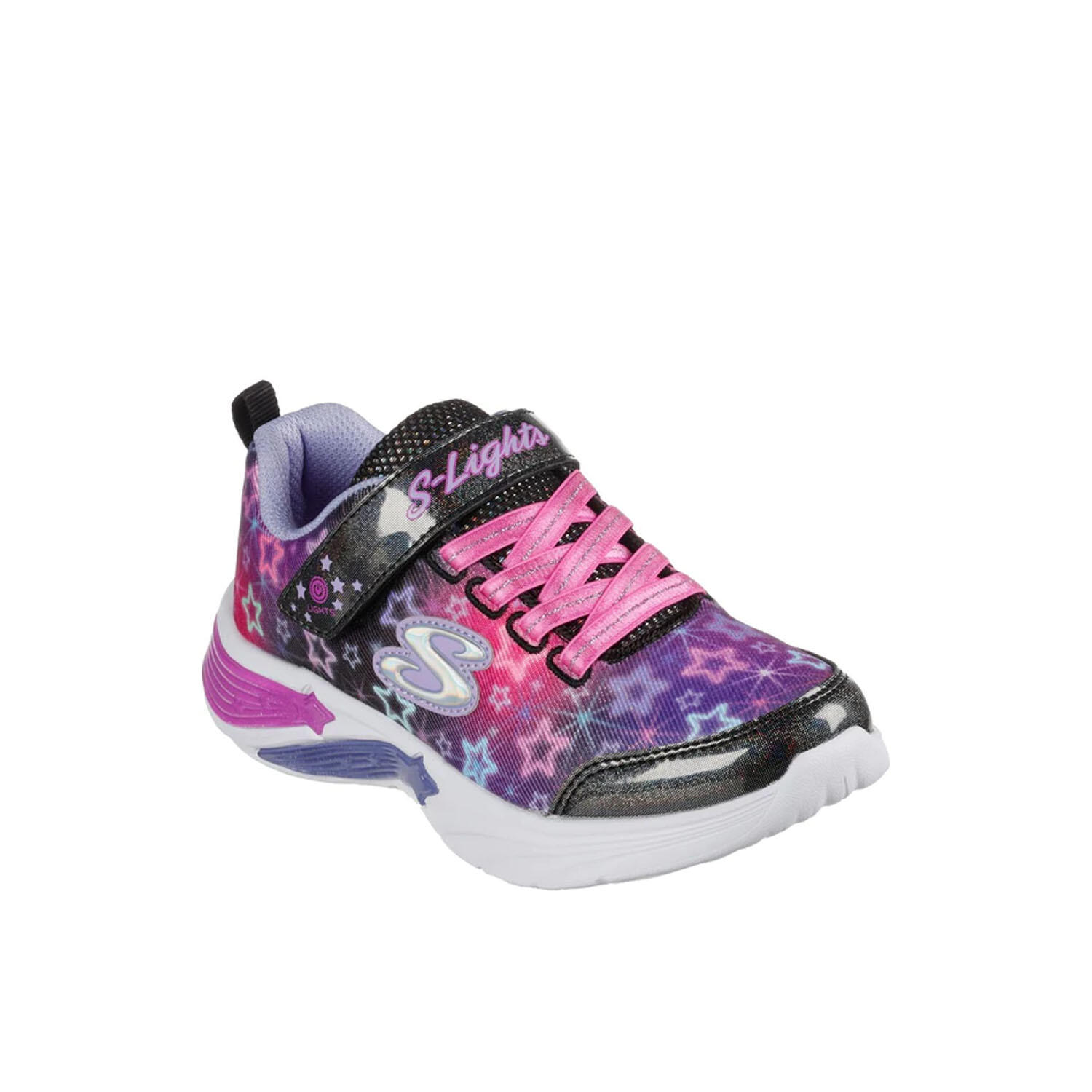 SKECHERS Girls Star Sparks Trainers (Black/Pink)