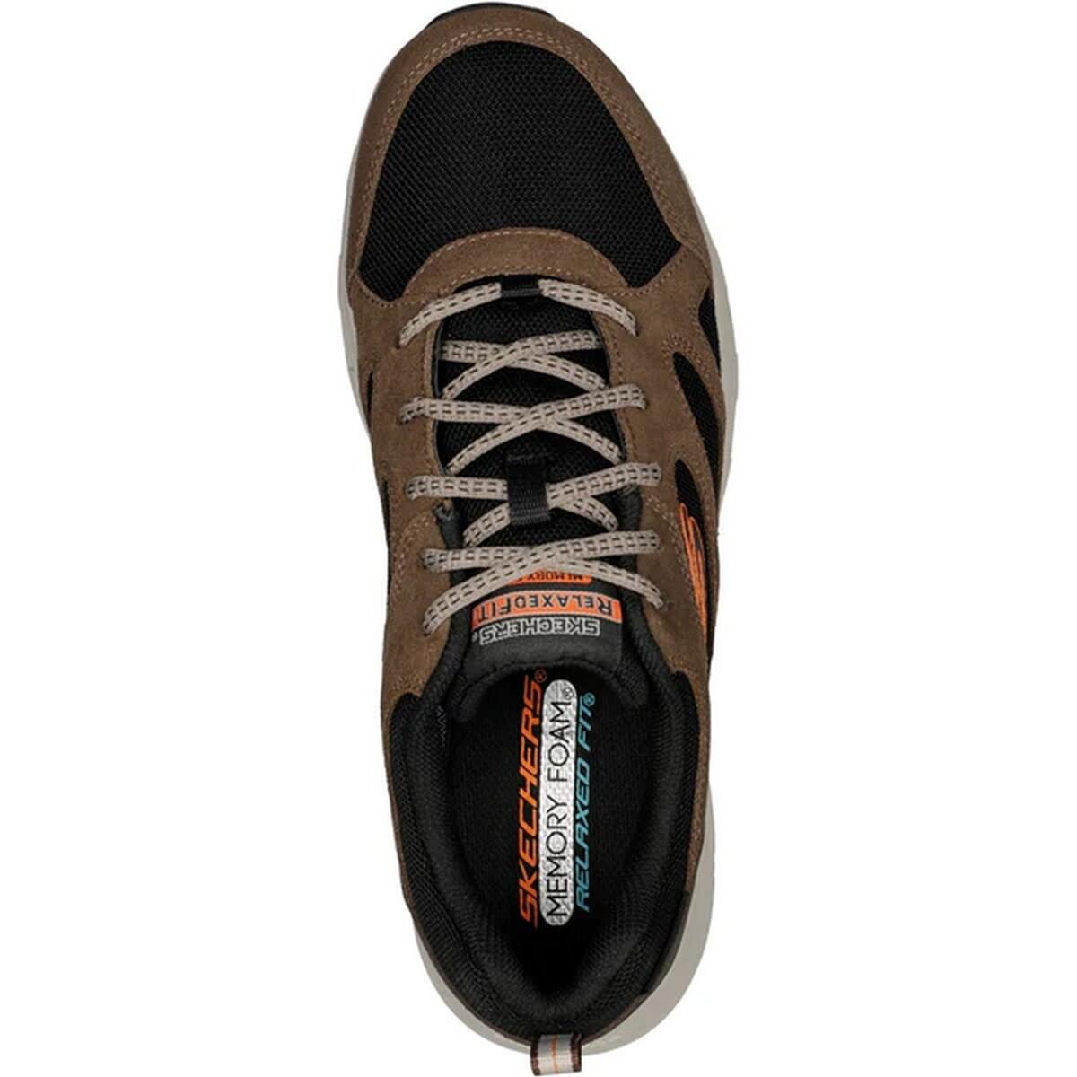 Mens Oak Canyon Sunfair Suede Relaxed Fit Trainers (Brown/Black) 4/5