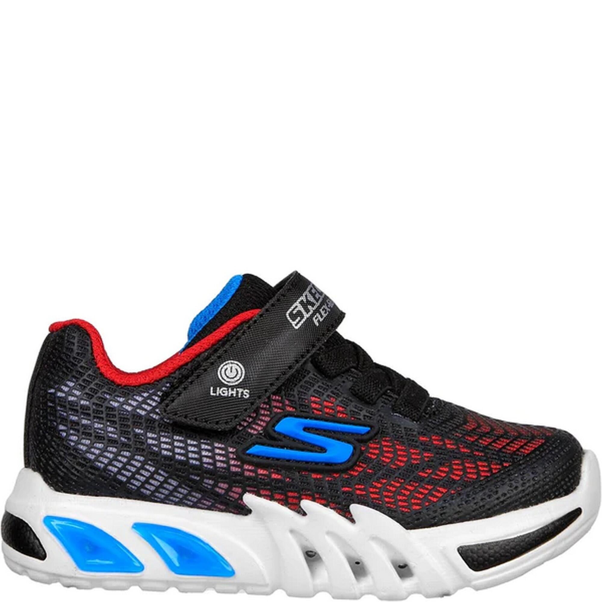 SKECHERS Boys FlexGlow Elite Vorlo Trainers (Black/Royal Blue)