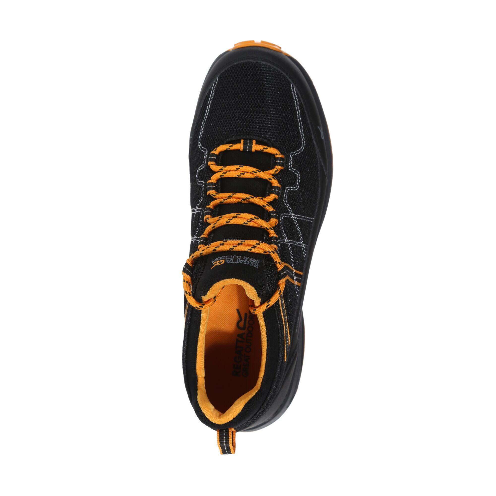 Mens Samaris Lite Walking Shoes (Black/Flame Orange) 4/5