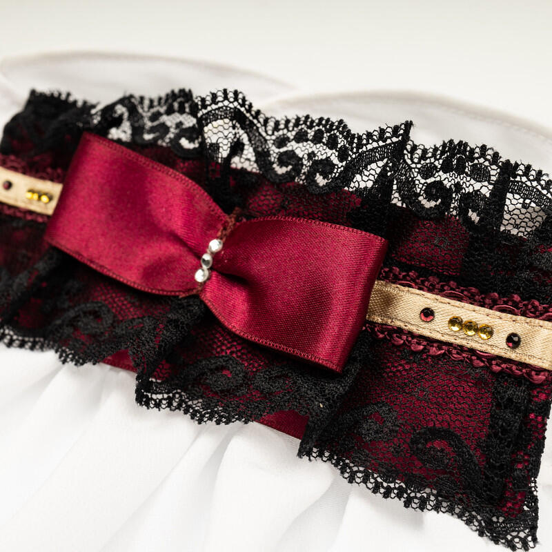 Plastron Equitacion Doma Mujer Mon Trèsor Equestrian Limited Edition Rouge Rojo