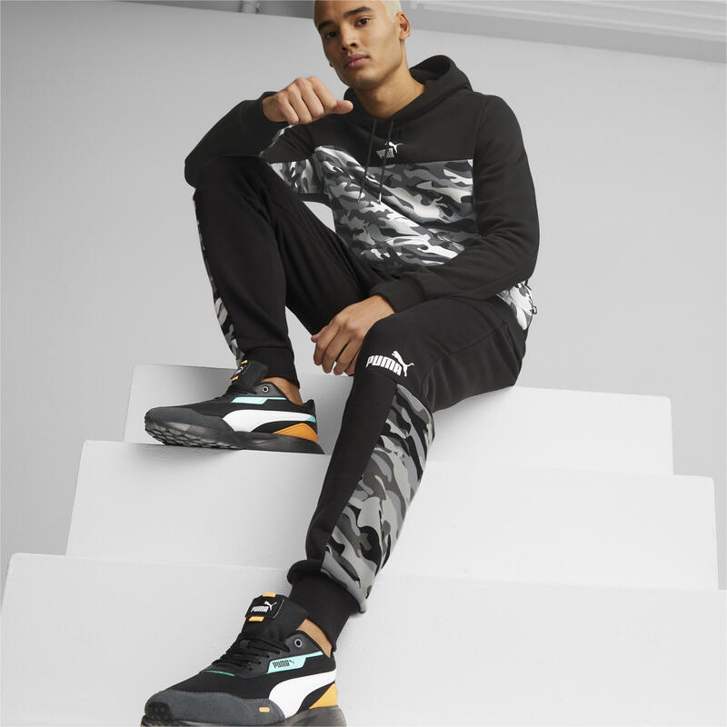 Nadrág Puma Ess Block Camo Sweatpants Tr Cl, Fekete, Férfiak