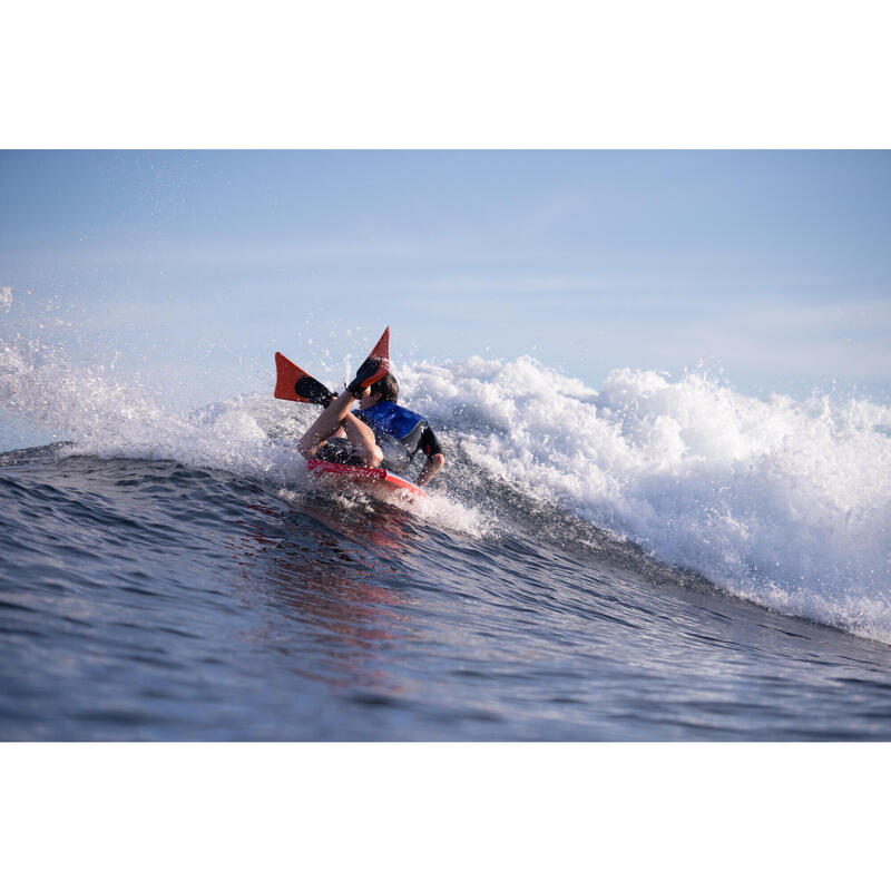 Seconde vie - Palmes bodyboard RIP asymétriques orange noir - BON