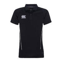 Polo Noir Enfant Canterbury Team Dry