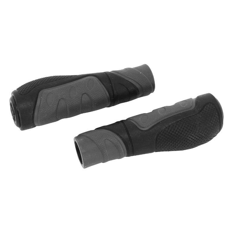 Terminale manubrio Ergo 2 Components Nero/Grigio 130/130mm - 2 lati aperti