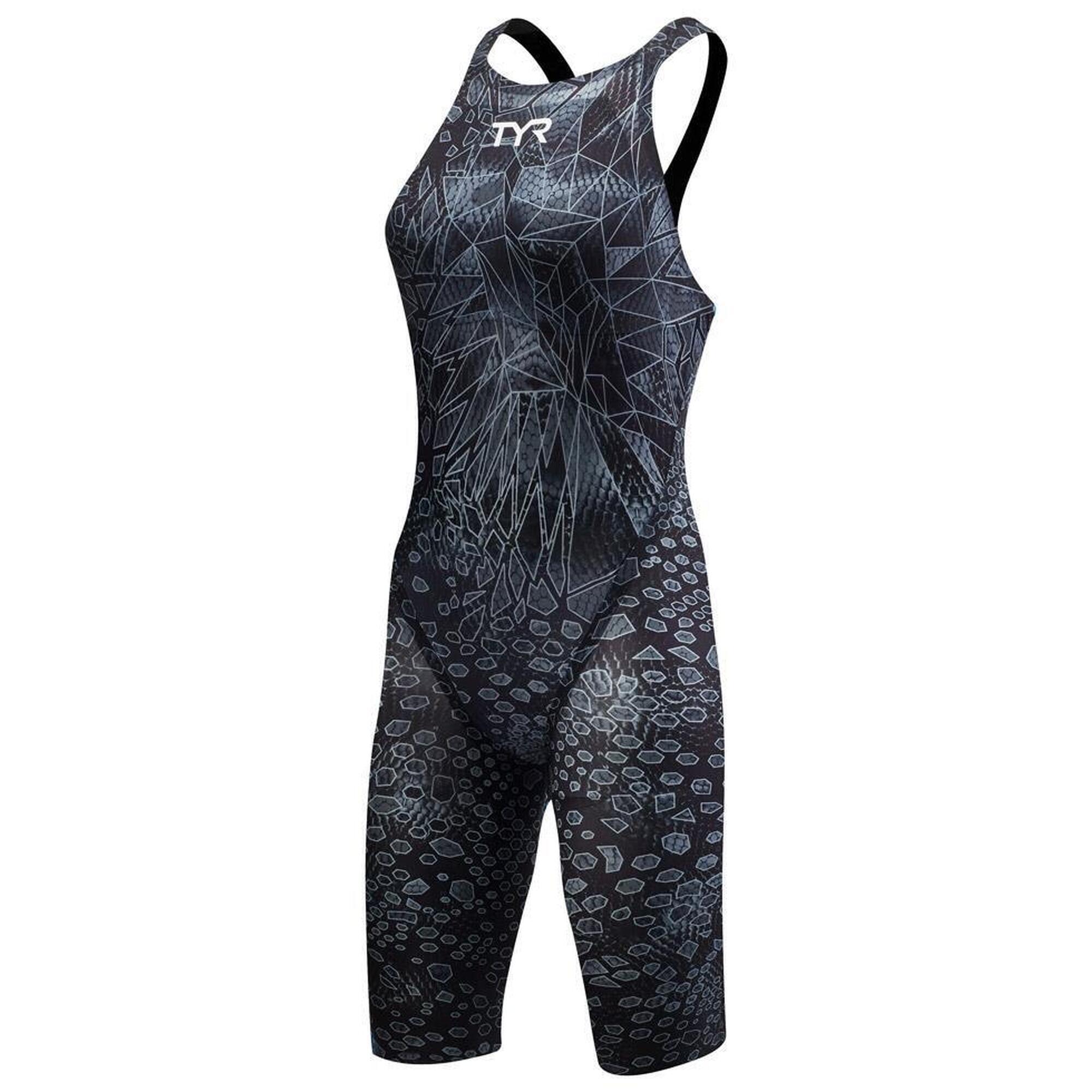 TYR TYR Avictor Venom Open Back Kneesuit - Black / Grey