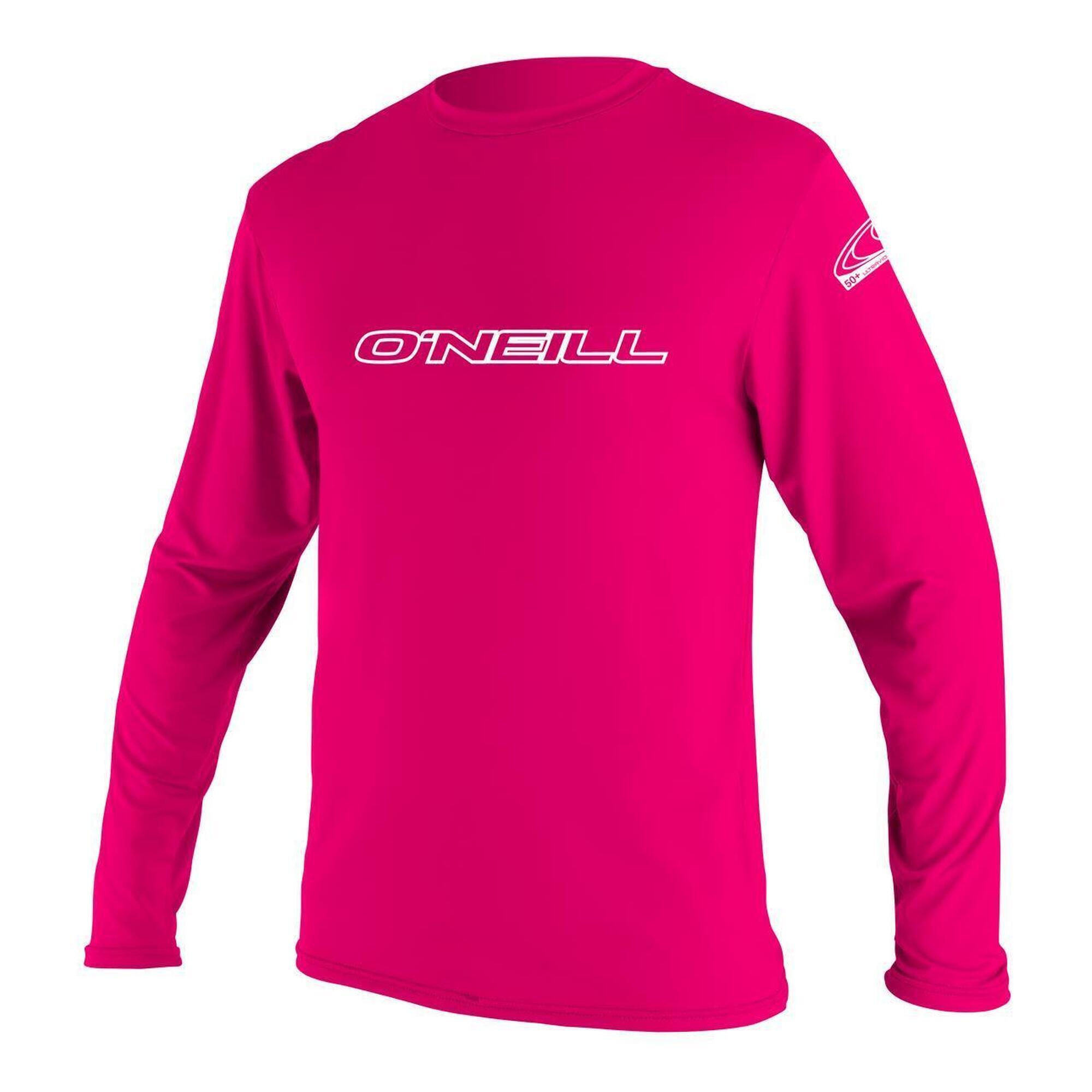 O'Neill - O'Neill Basic Skins Ls Sun Shirt Maillot De Bain À Manches Longues - Rashguard - Rose|rouge - 6 À 8 Ans - Decathlon
