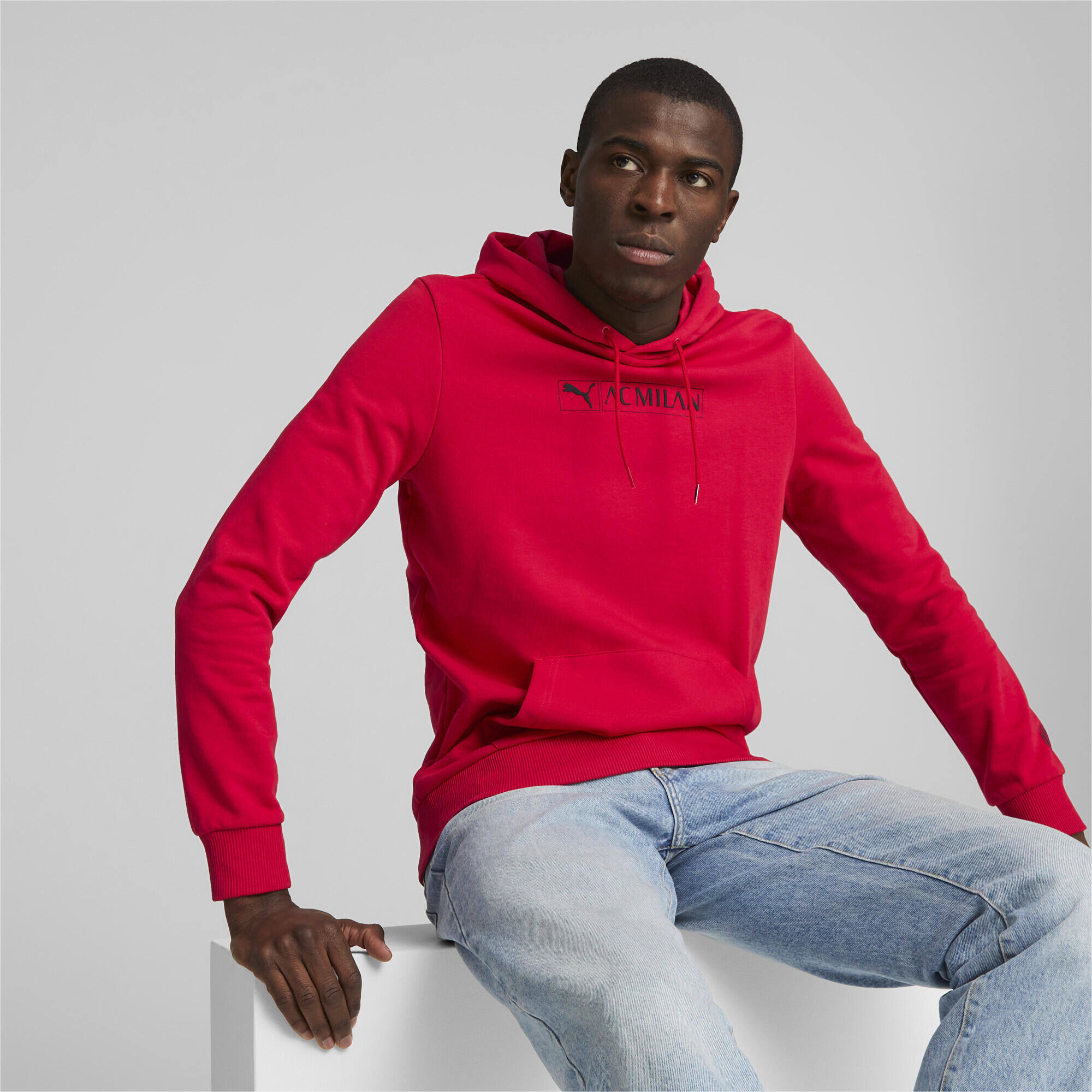 Felpa con cappuccio A.C. Milan ftblLegacy da uomo PUMA Tango Red Black 2/6