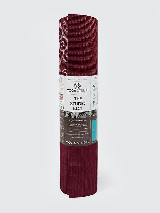 The Yoga Studio Designed Mats 6mm - Raspberry Mat Botanical Sun 4/4