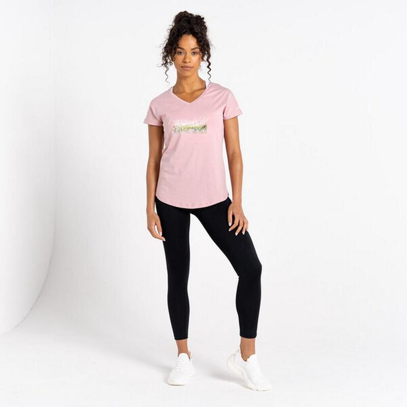Camiseta Moments Impreso para Mujer Rosa Polvo
