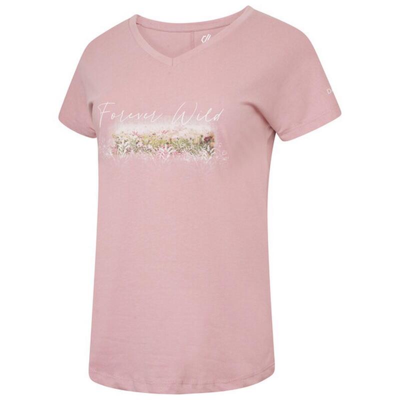 T-Shirt Estampado Moments Mulher Rosa Pó