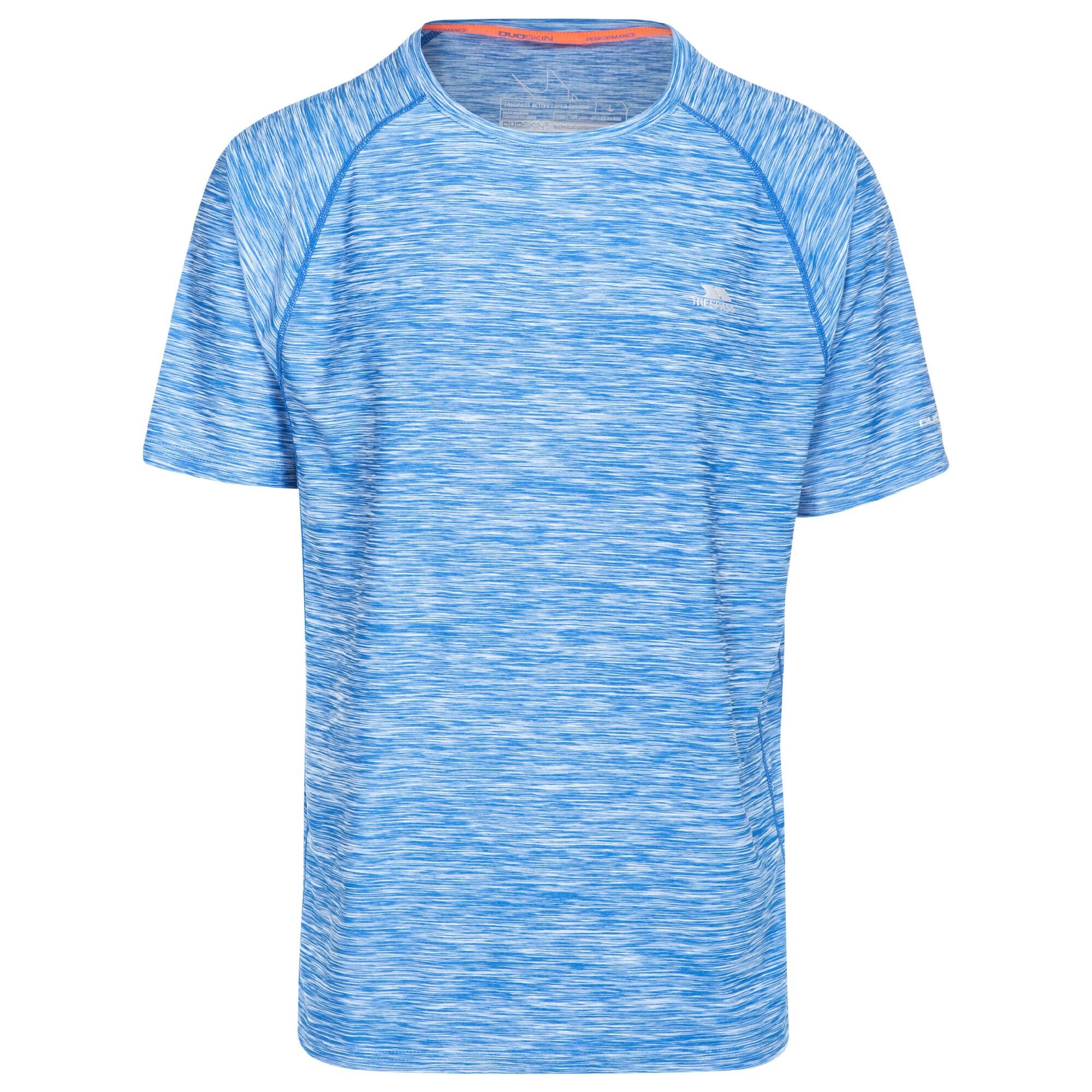 TRESPASS Mens Gaffney Active TShirt (Bright Blue Marl)