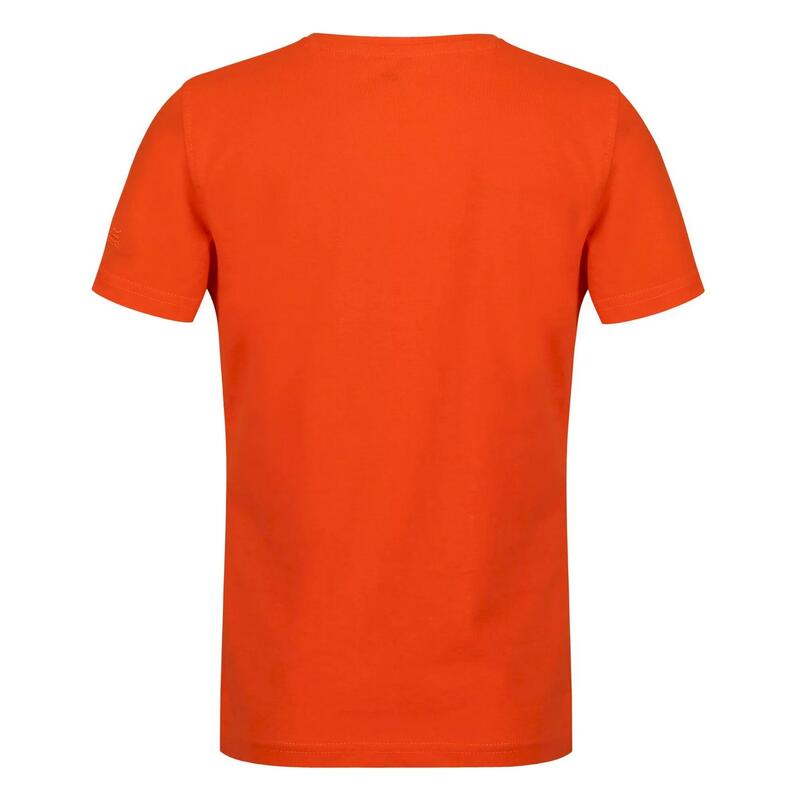 Camiseta Bosley V Diseño Impreso para Niños/Niñas Naranja Magma