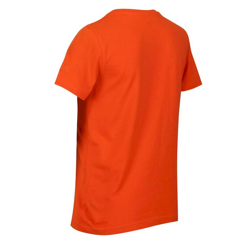 Camiseta Bosley V Diseño Impreso para Niños/Niñas Naranja Magma