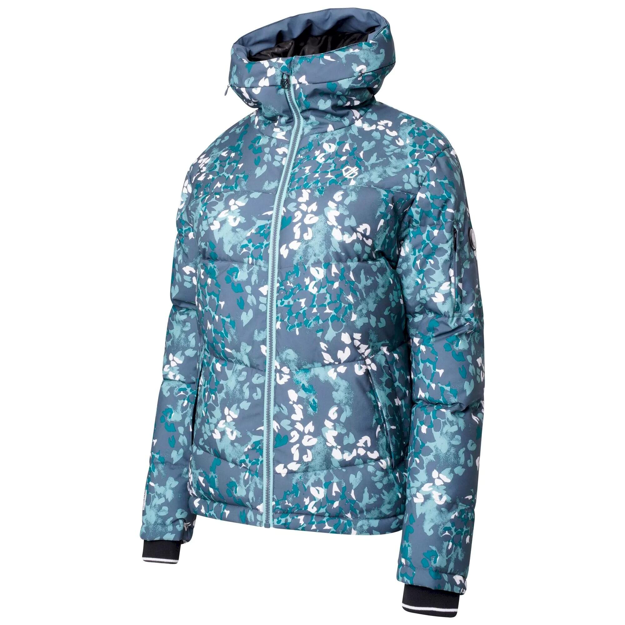 Womens/Ladies Verdict Animal Print Insulated Hooded Ski Jacket (Canton Green) 3/5