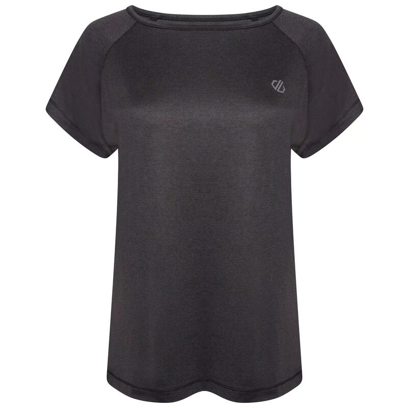 Camiseta Deftly Jaspeada para Mujer Negro