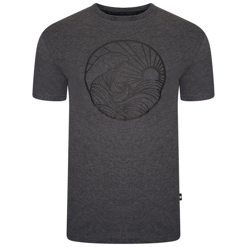 Camiseta Dispersed Impreso para Hombre Gris Carbón