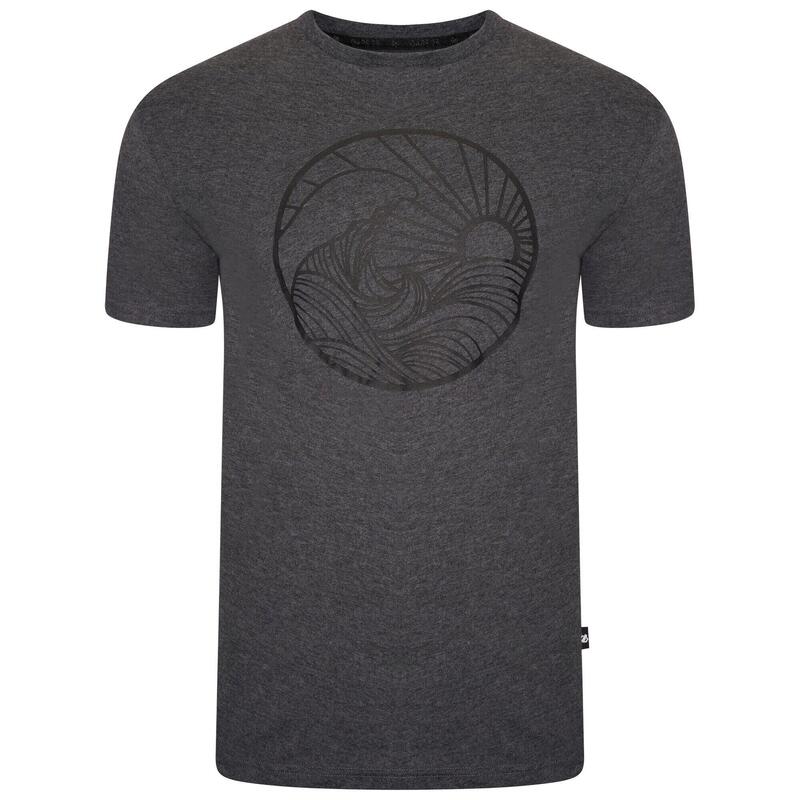 T-Shirt Estampado Dispersed Homem Cinzento Carvão