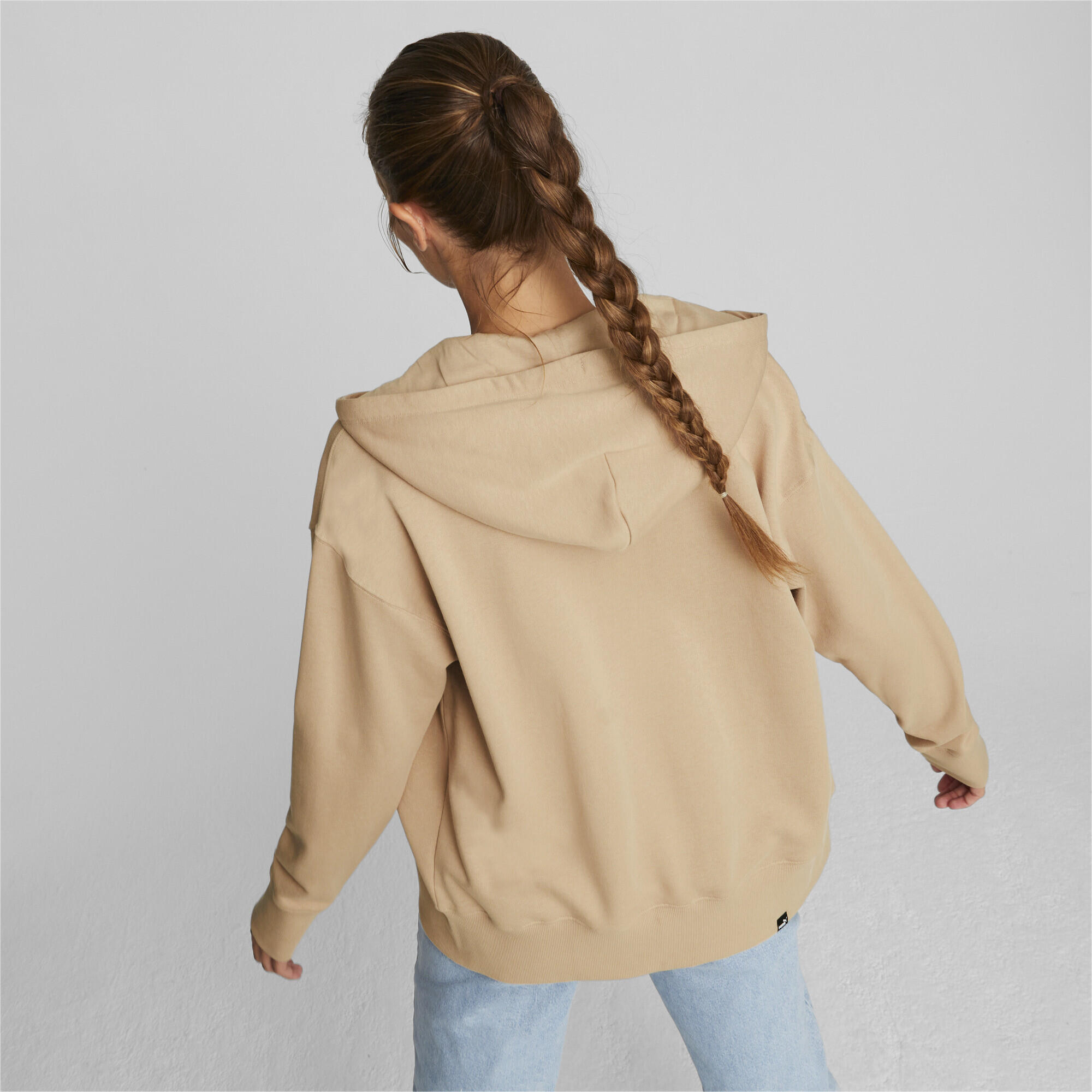 Hoodie zippé HER Femme PUMA Dusty Tan Beige 4/6