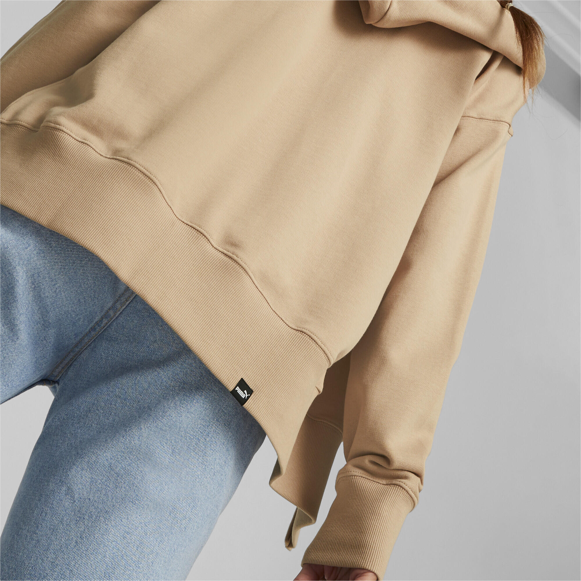 Hoodie zippé HER Femme PUMA Dusty Tan Beige 3/6