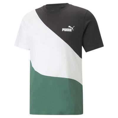 Puma power cat t-shirt voor heren puma myrtle green