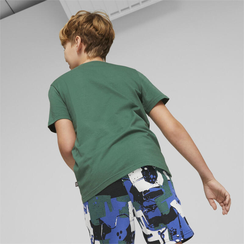 Camiseta Niño Essentials+ STREET ART Logo PUMA Vine Green