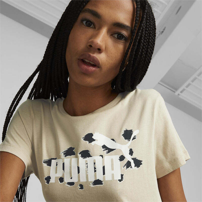 Essentials+ Animal T-Shirt Damen PUMA Granola Beige