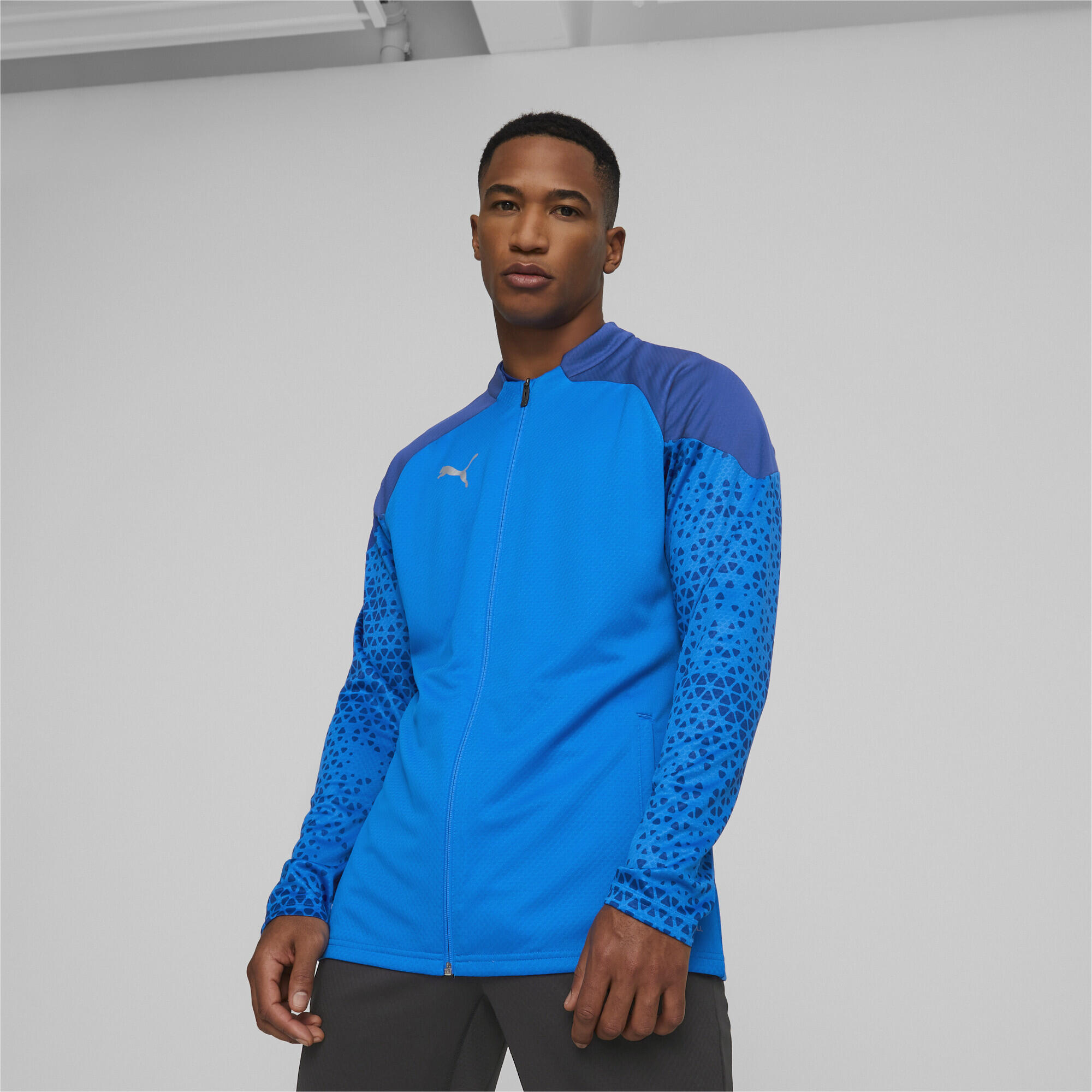 teamCUP Fußball Trainingsjacke Herren PUMA Electric Blue Lemonade 2/7